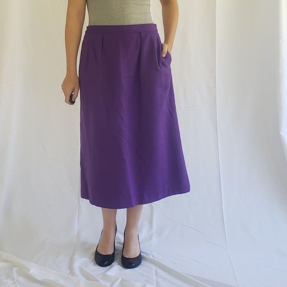 80s Purple A Line‎ Skirt